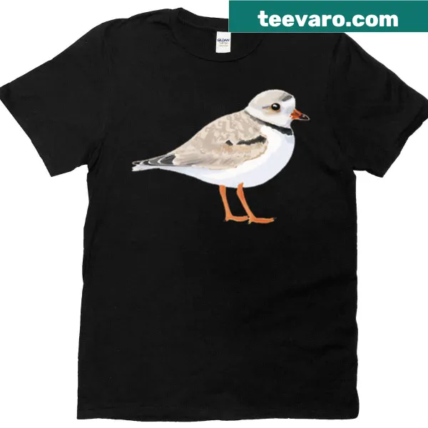 Illustrative T-shirt of a piping plover bird