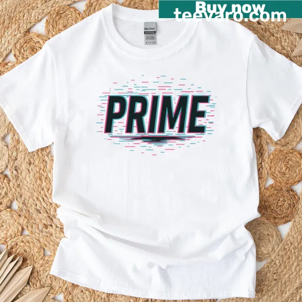Bold glitch text T-shirt with modern typography
