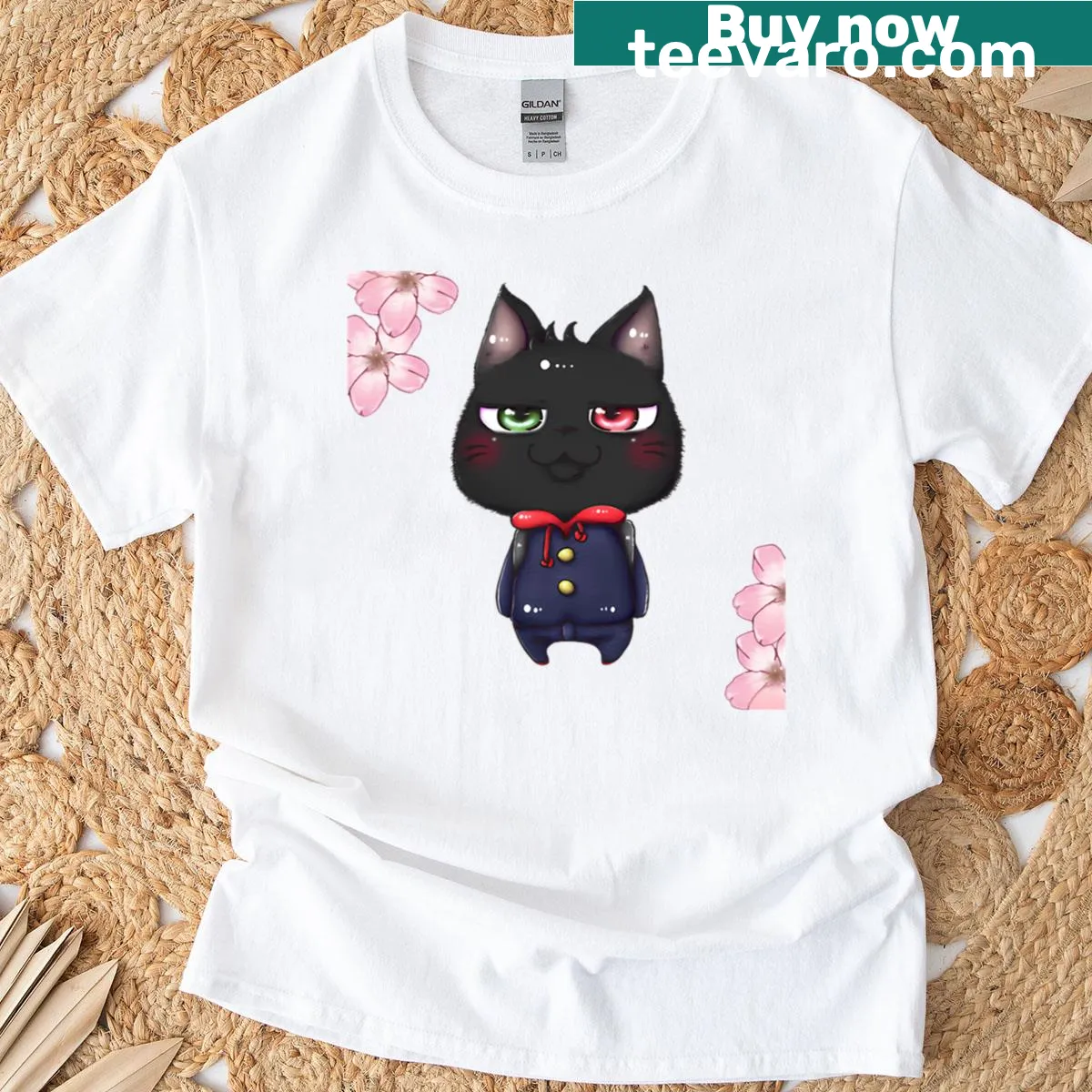 T-shirt featuring a cat in glasses named 'Professor Purr' — on a men's t-shirt