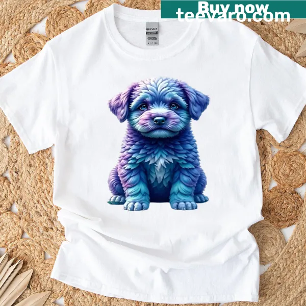 Cute puppy illustration on a t-shirt