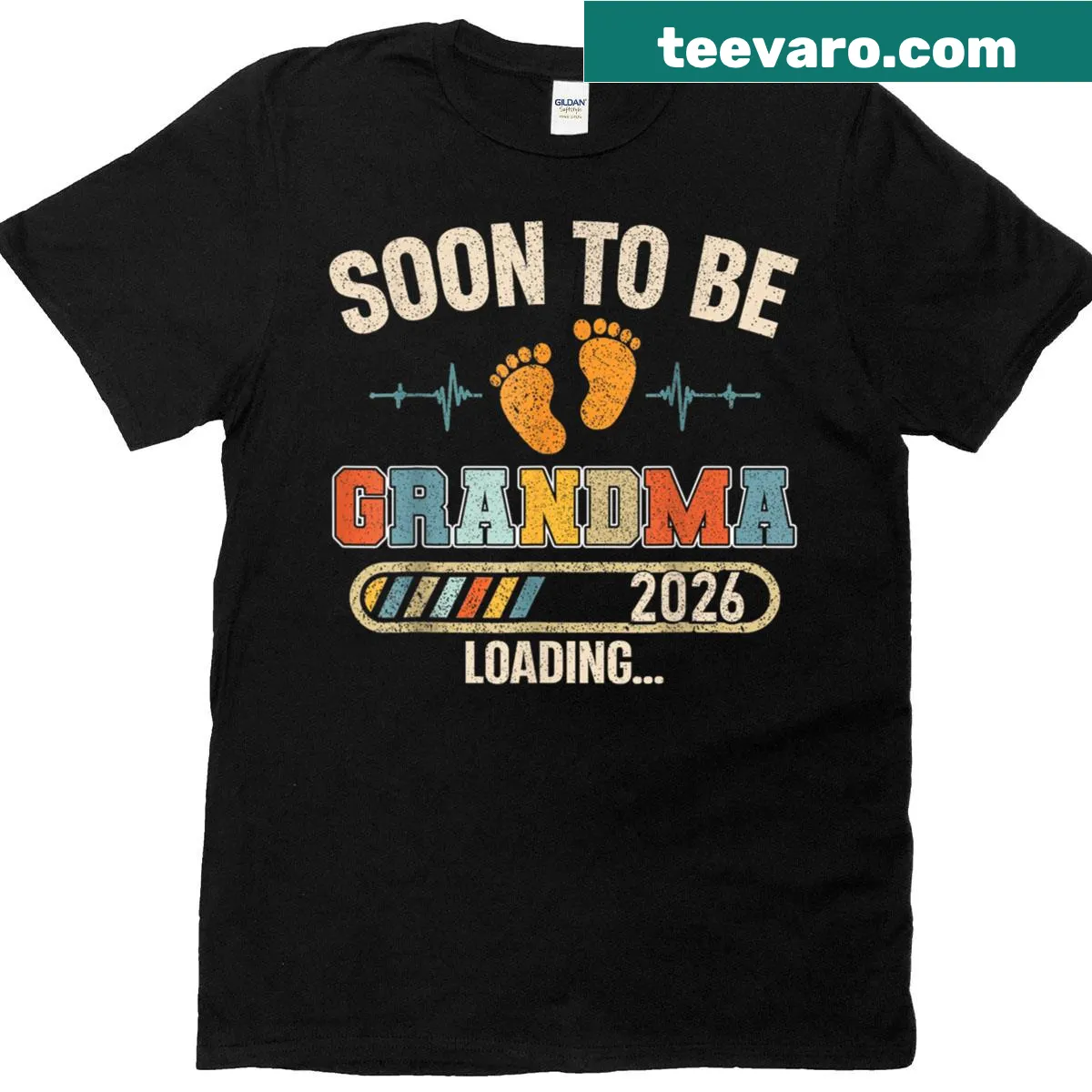 Cute loading graphic tee for soon-to-be grandmas — on a men's t-shirt