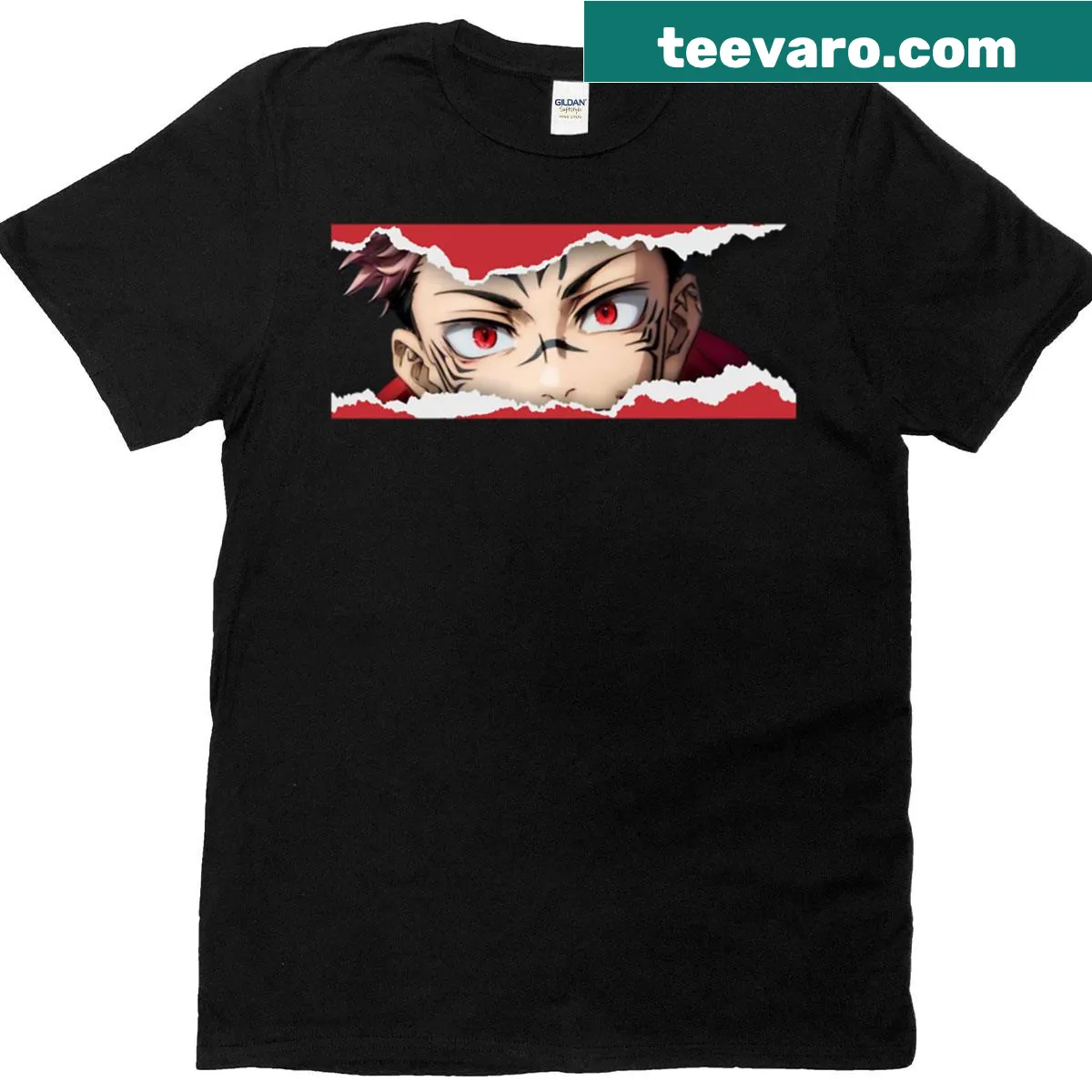 T-shirt featuring the character Suku Sukuna from folklore — on a men's t-shirt