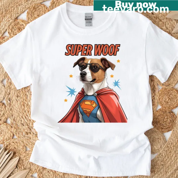 Funny Super Woof T-shirt for dog lovers