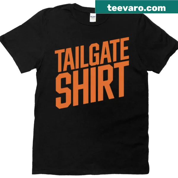 Playful typography on 'Tailgate For Pregaming' shirt