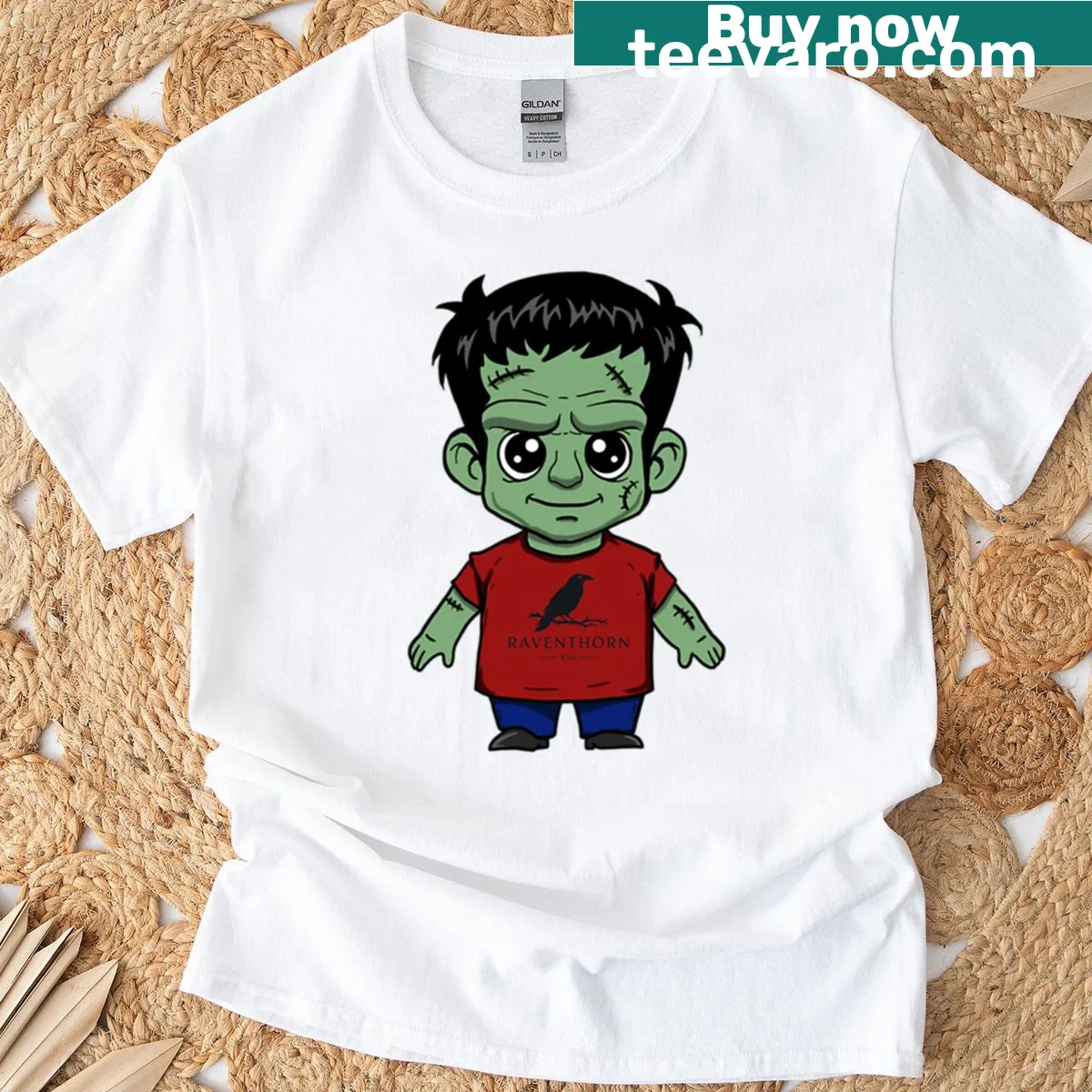 Cartoon graphic of Teen Franky on a T-shirt with no background — on a men's t-shirt