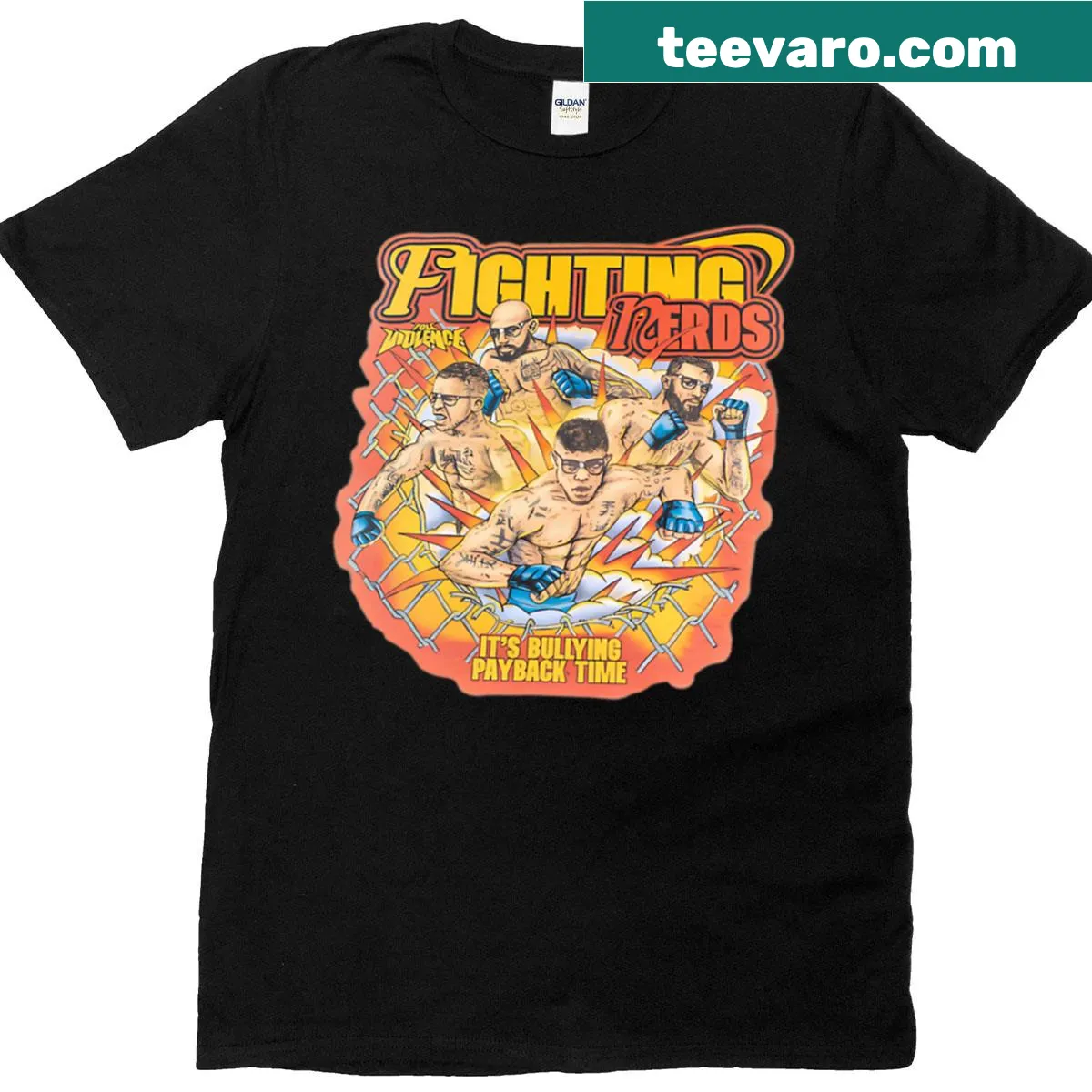 Empowering shirt with the phrase about bullying payback. — on a men's t-shirt