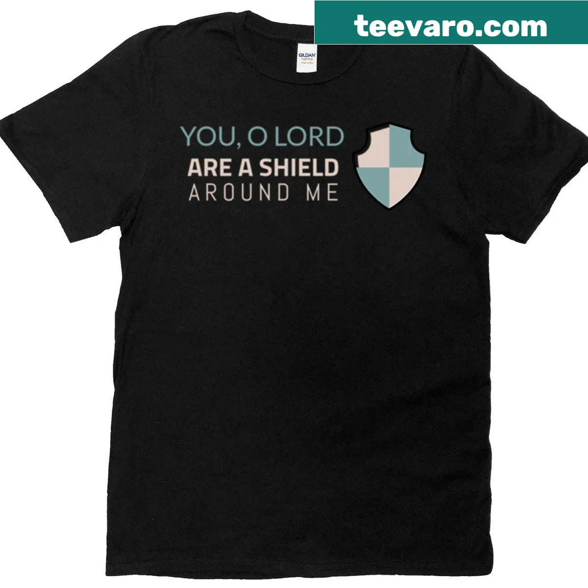 Inspirational text design highlighting faith on a t-shirt — on a men's t-shirt
