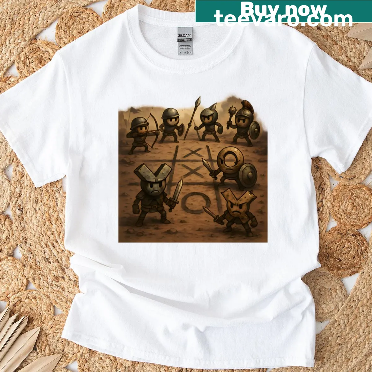 Tic Toc Battle T-shirt with a countdown timer illustration and fun wordmark — on a men's t-shirt