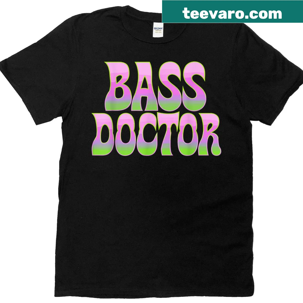 Retro-style 'Bass Doctor' design for EDM parties on a t-shirt — on a men's t-shirt
