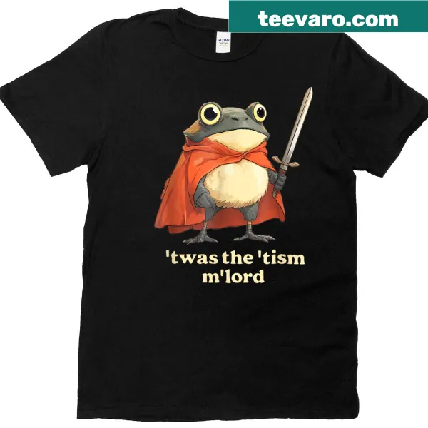 Funny T-shirt featuring a wizard frog character