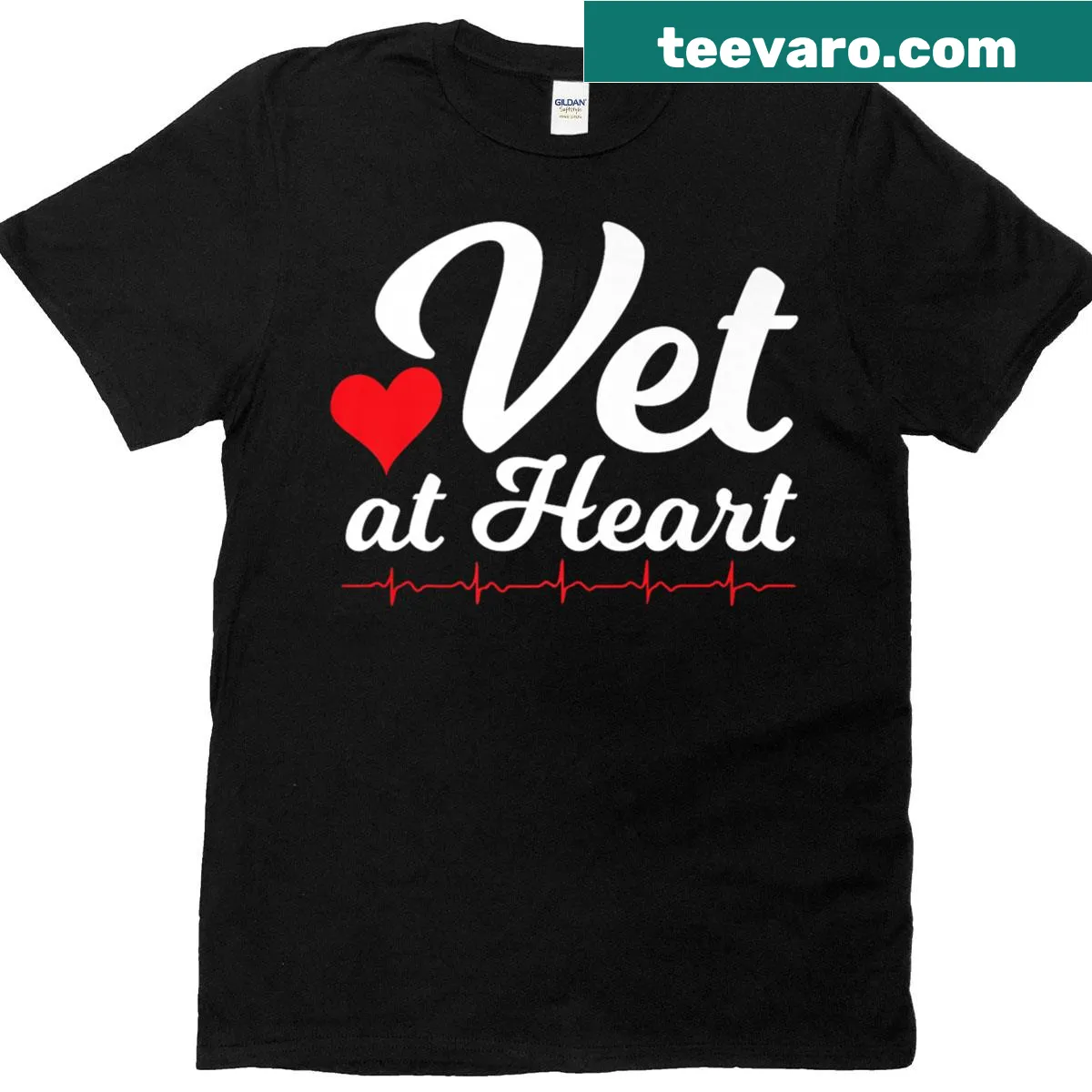 Heartwarming graphic supporting veterinary nurses on a T-shirt — on a men's t-shirt