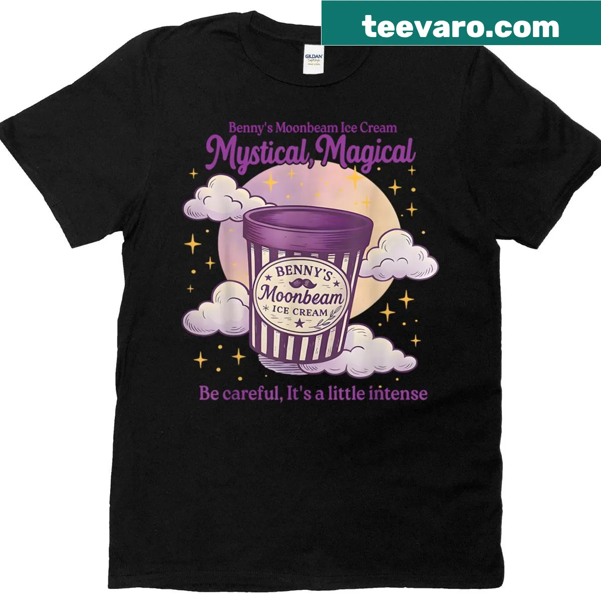 Vintage ice cream truck shirt with popsicles — on a men's t-shirt