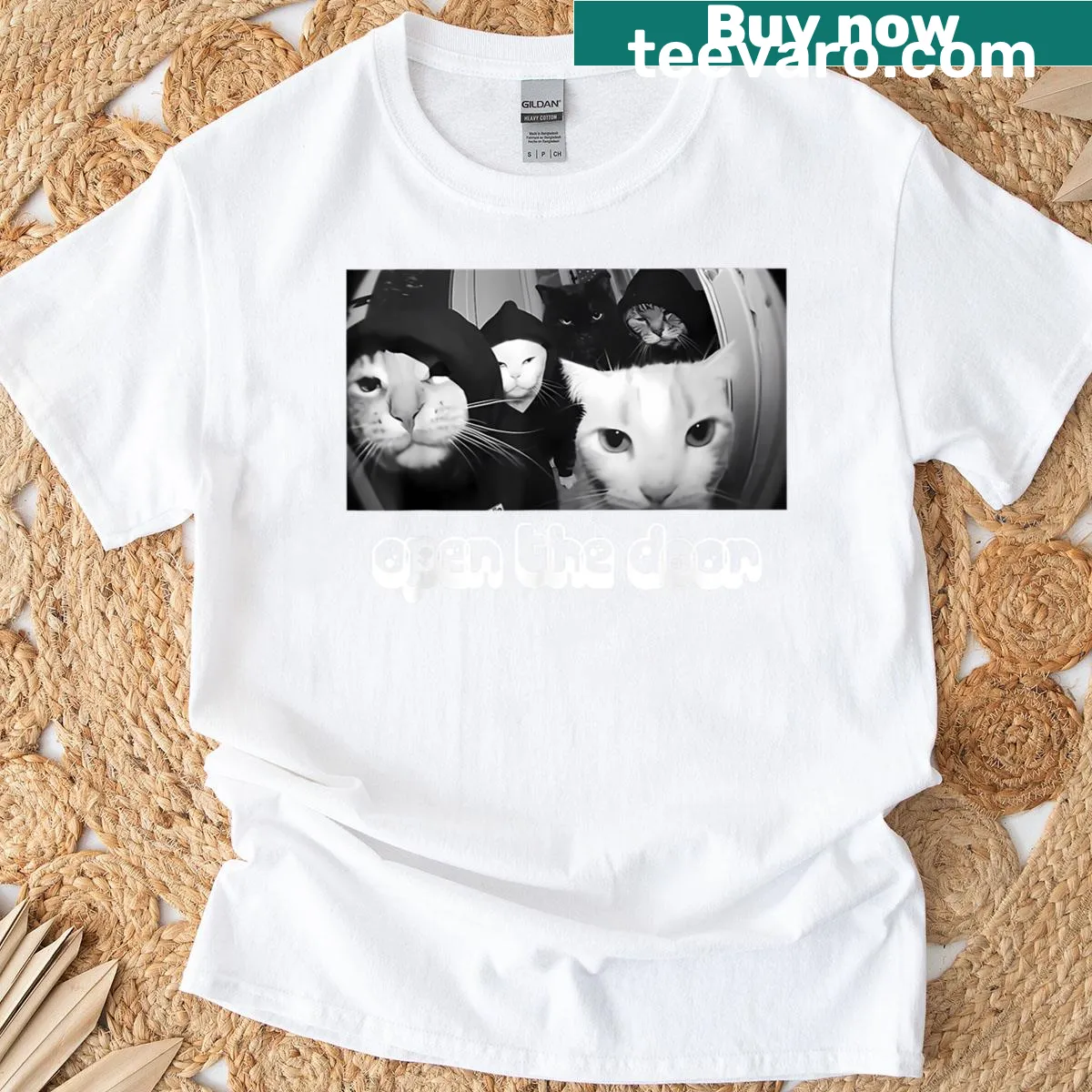 Vintage sarcastic cat lover shirt with humorous saying — on a men's t-shirt