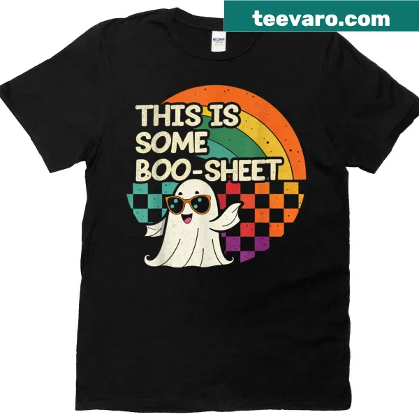 Vintage-style Halloween shirt with a ghost and humorous text