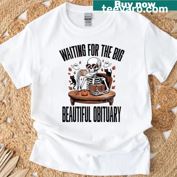 Funny skeleton themed T-shirt with humorous text for Halloween