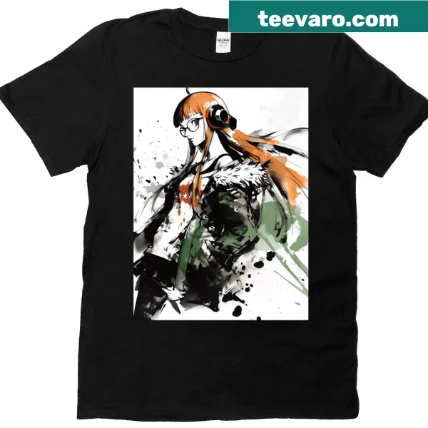 Artistic Watercolor T-shirt featuring Futaba design