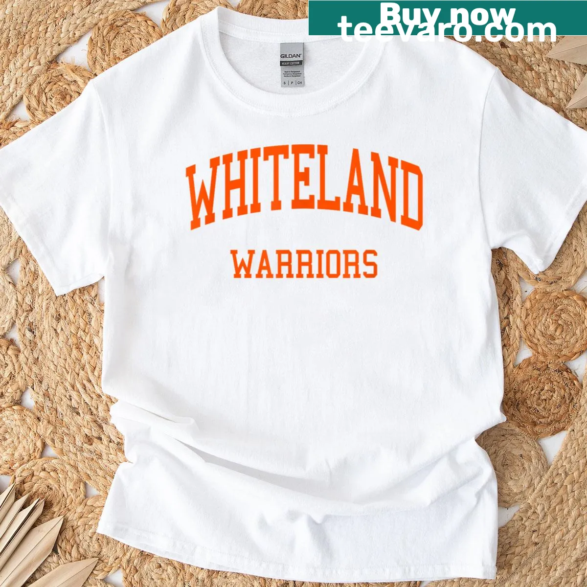 Vintage Whiteland Community High School logo T-shirt — on a men's t-shirt