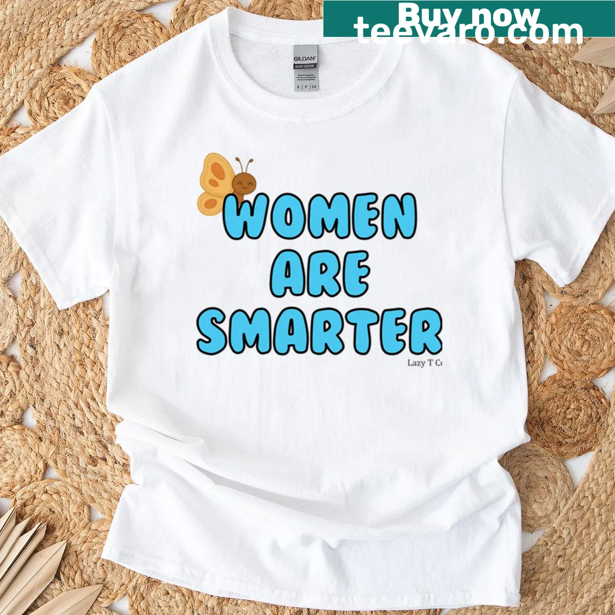 Retro butterfly design with a smart message — on a men's t-shirt