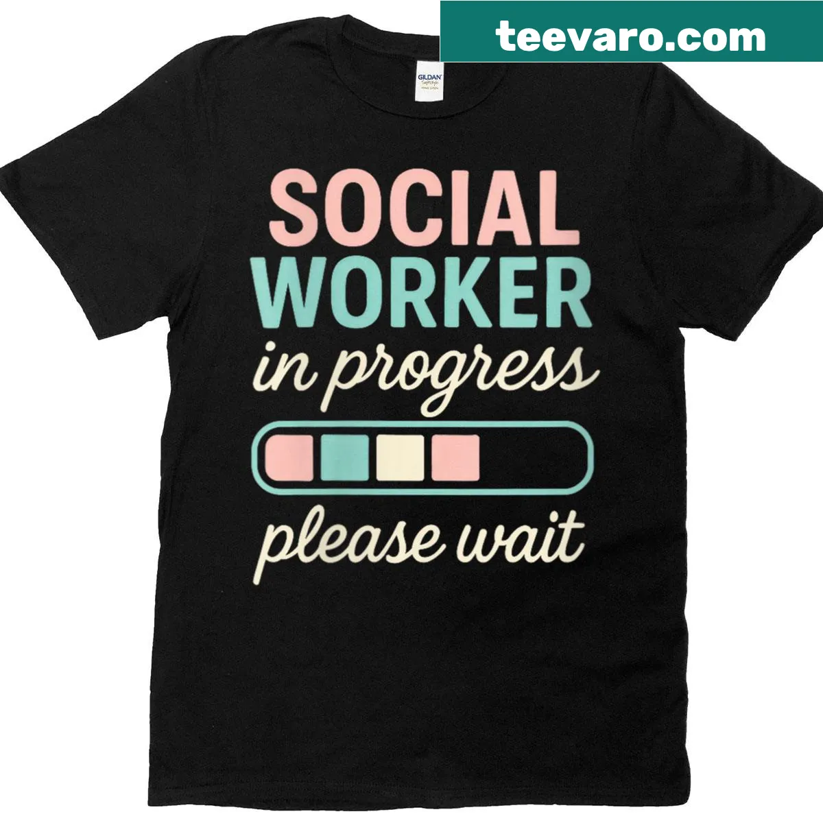 Inspirational t-shirt for social work students, emphasizing progress — on a men's t-shirt