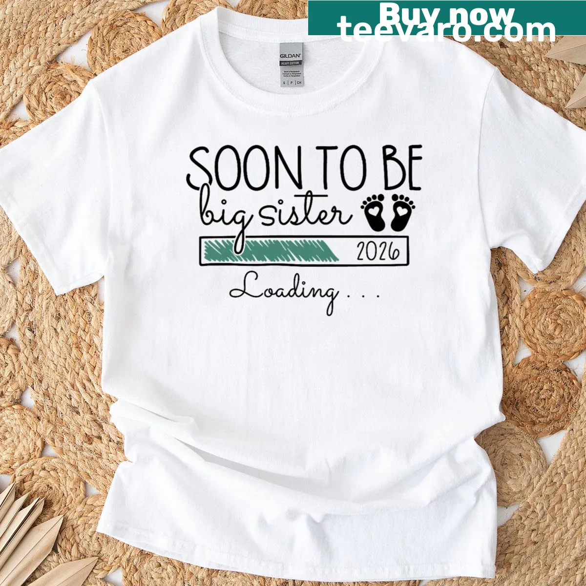 Funny baby announcement shirt for big sisters — on a men's t-shirt