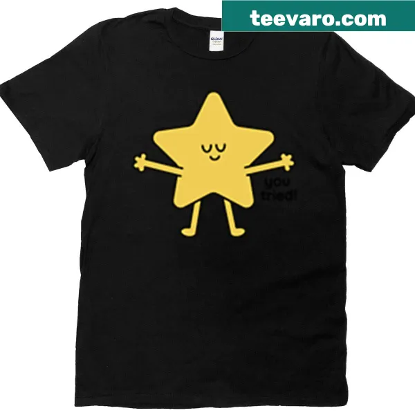 Cute t-shirt with a star design and motivational text