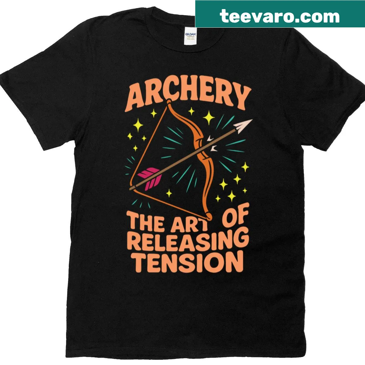 Inspirational archery-themed t-shirt with motivational text — on a men's t-shirt