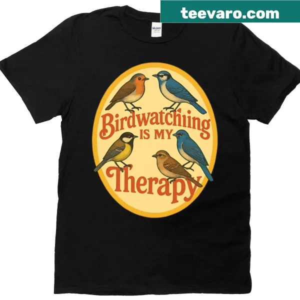 Birdwatching themed shirt with calming typography