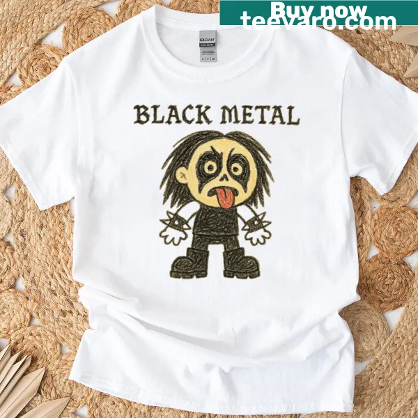 Bold Black Metal t-shirt with dramatic imagery and typography