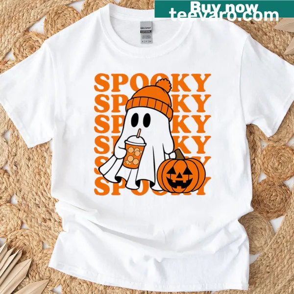 Cute ghost graphic t-shirt for Halloween