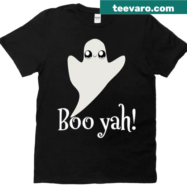 Cute ghost T-shirt with the phrase 'Boo Yah!'
