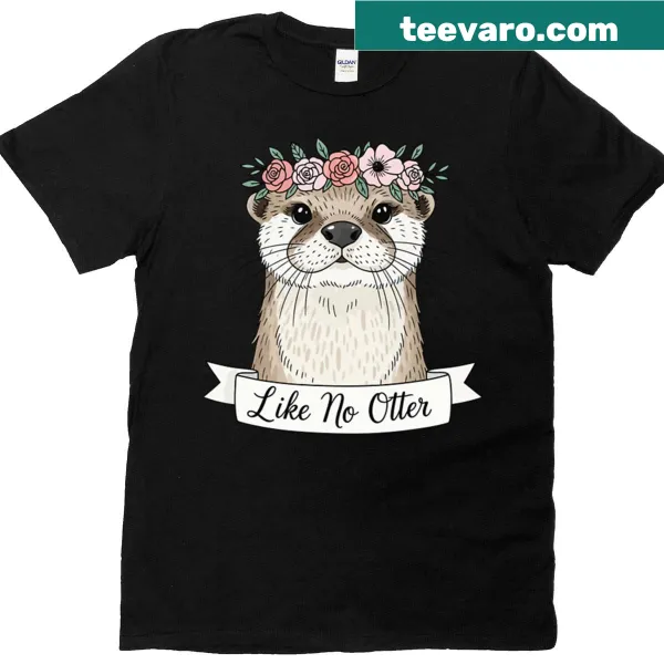 Cute cartoon otter with the pun 'Like No Otter' for kids.