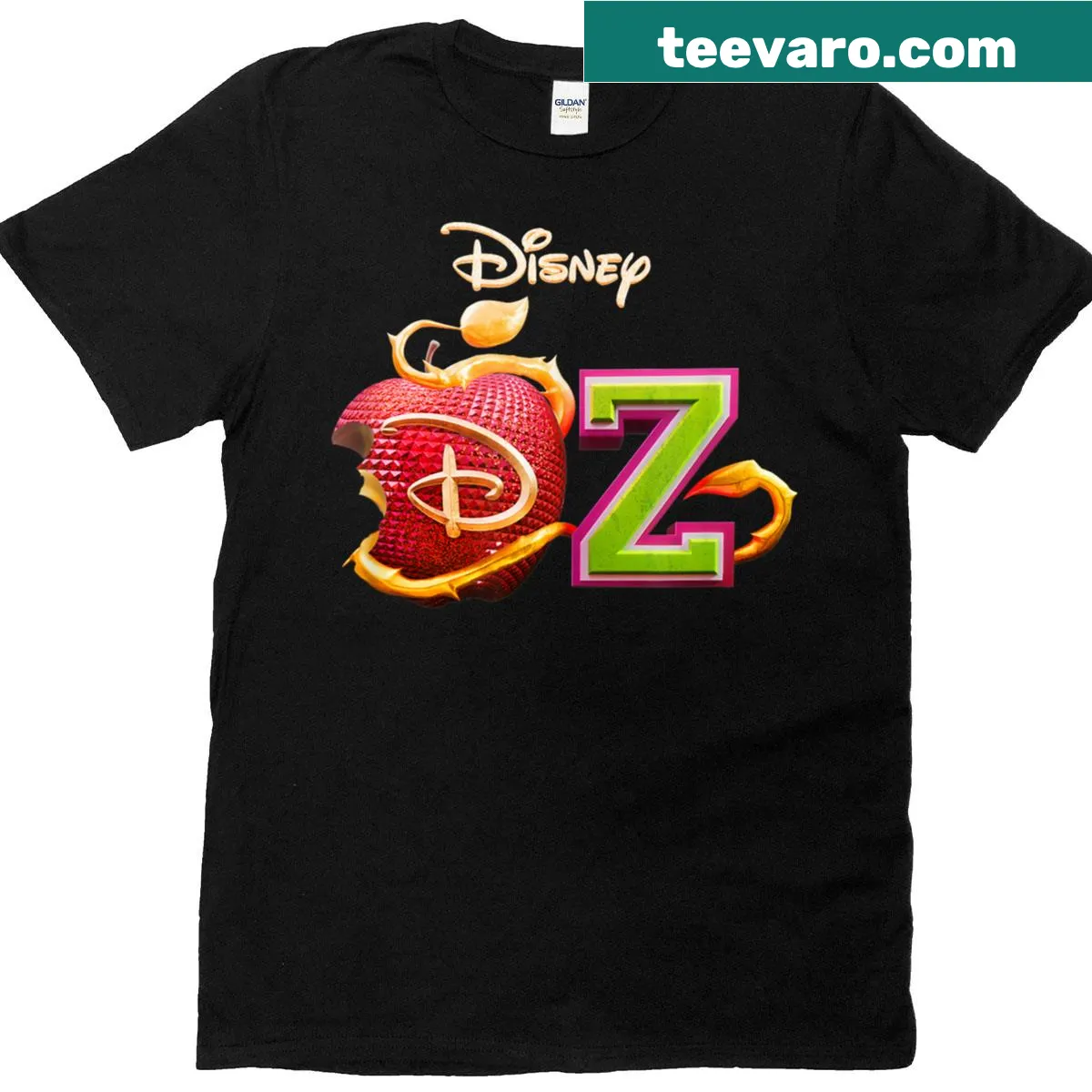 Tour logo t-shirt for Descendants and Zombies crossover — on a men's t-shirt