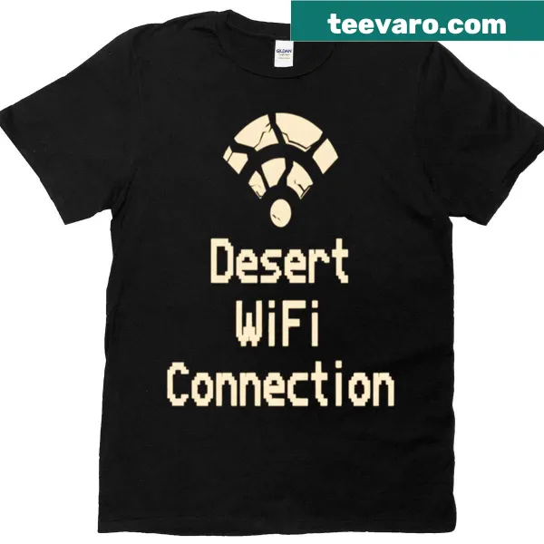 Imaginative desert landscape with Wi-Fi connection design