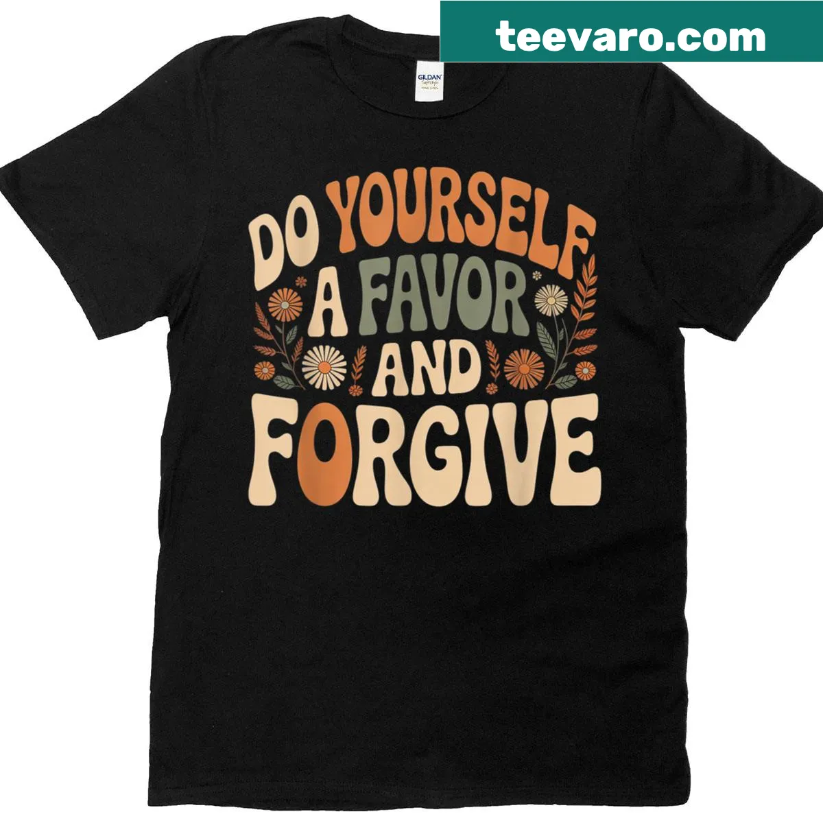 Inspirational typography Do Yourself A Favor graphic on a t-shirt — on a men's t-shirt