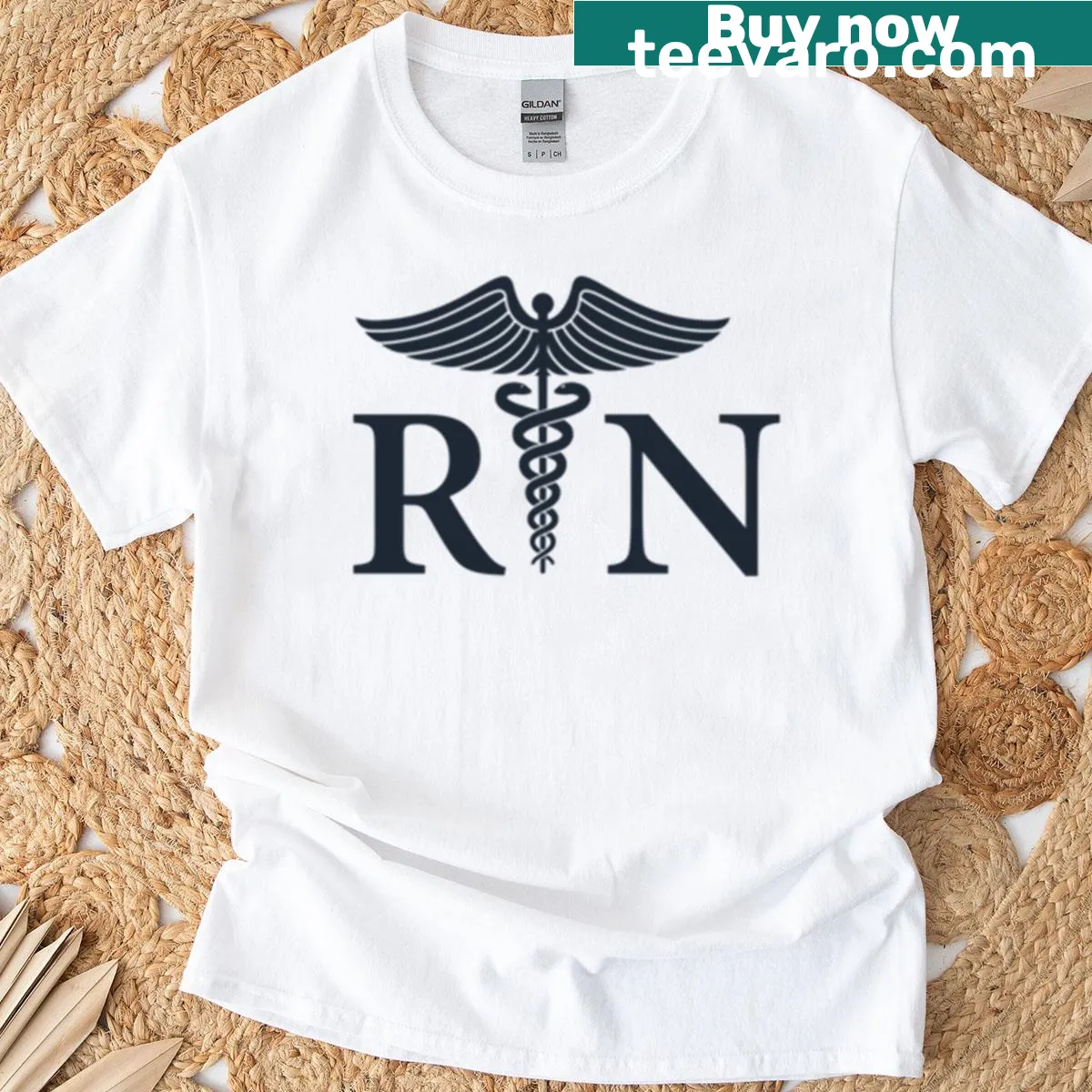 Professional icons representing doctors and nurses on T-shirt — on a men's t-shirt