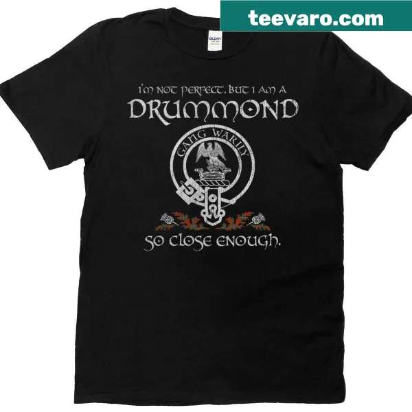 Vintage-style Drummond Clan t-shirt with distressed last name