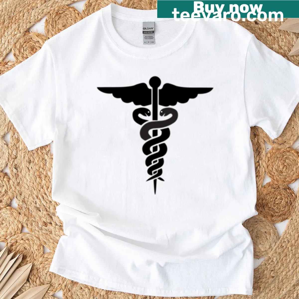 Medical symbols design representing emergency services on T-shirt — on a men's t-shirt