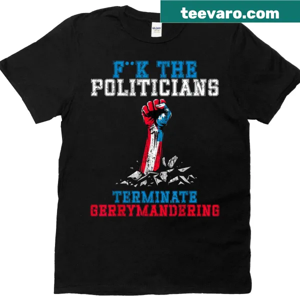 Vintage style anti-gerrymandering political T-shirt