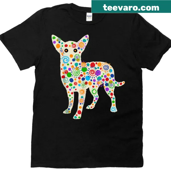 Playful t-shirt for dog lovers with polka dot design