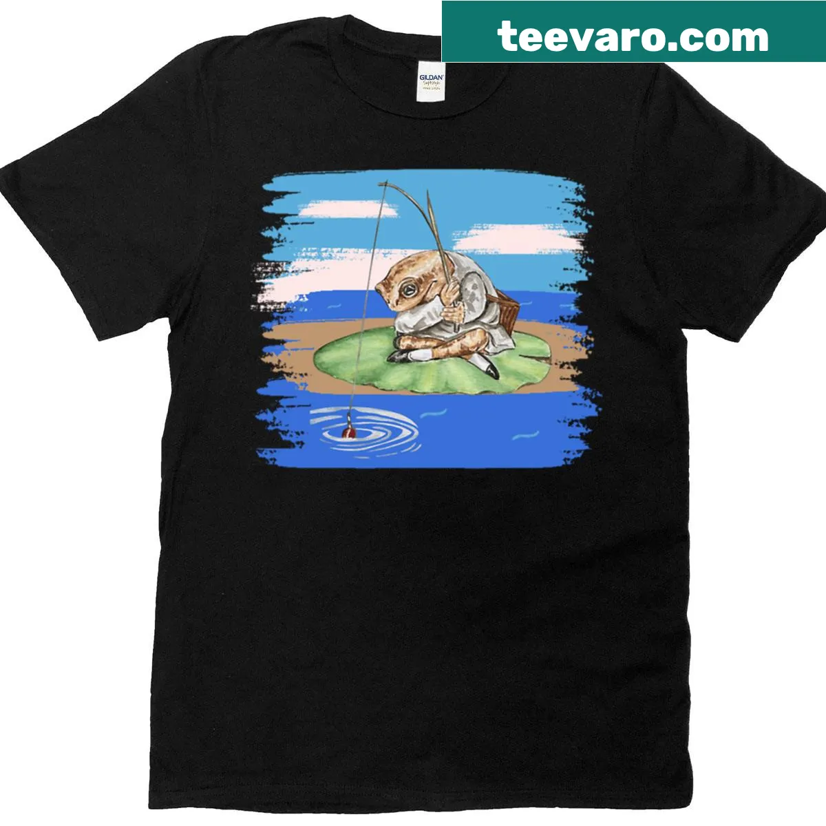 Humorous typography design celebrating fishing culture on a T-shirt. — on a men's t-shirt
