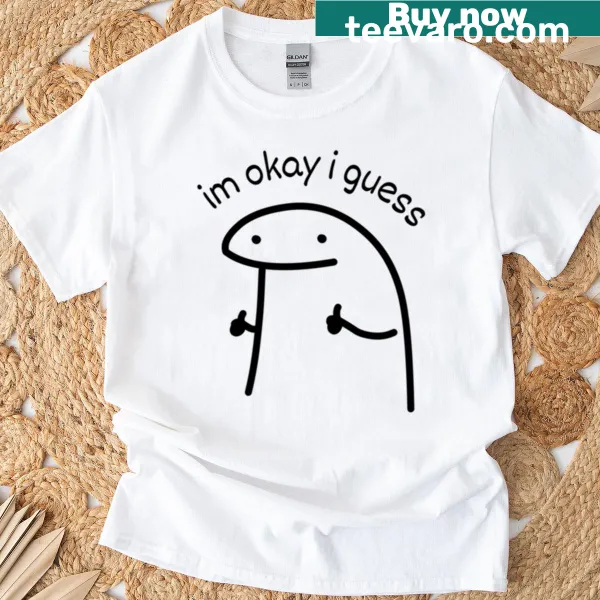 Oversized t-shirt with a humorous 'I'm Okay' print in bold typography