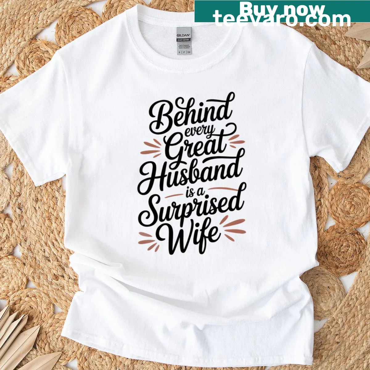 Funny marriage quote T-shirt with calligraphy art design — on a men's t-shirt