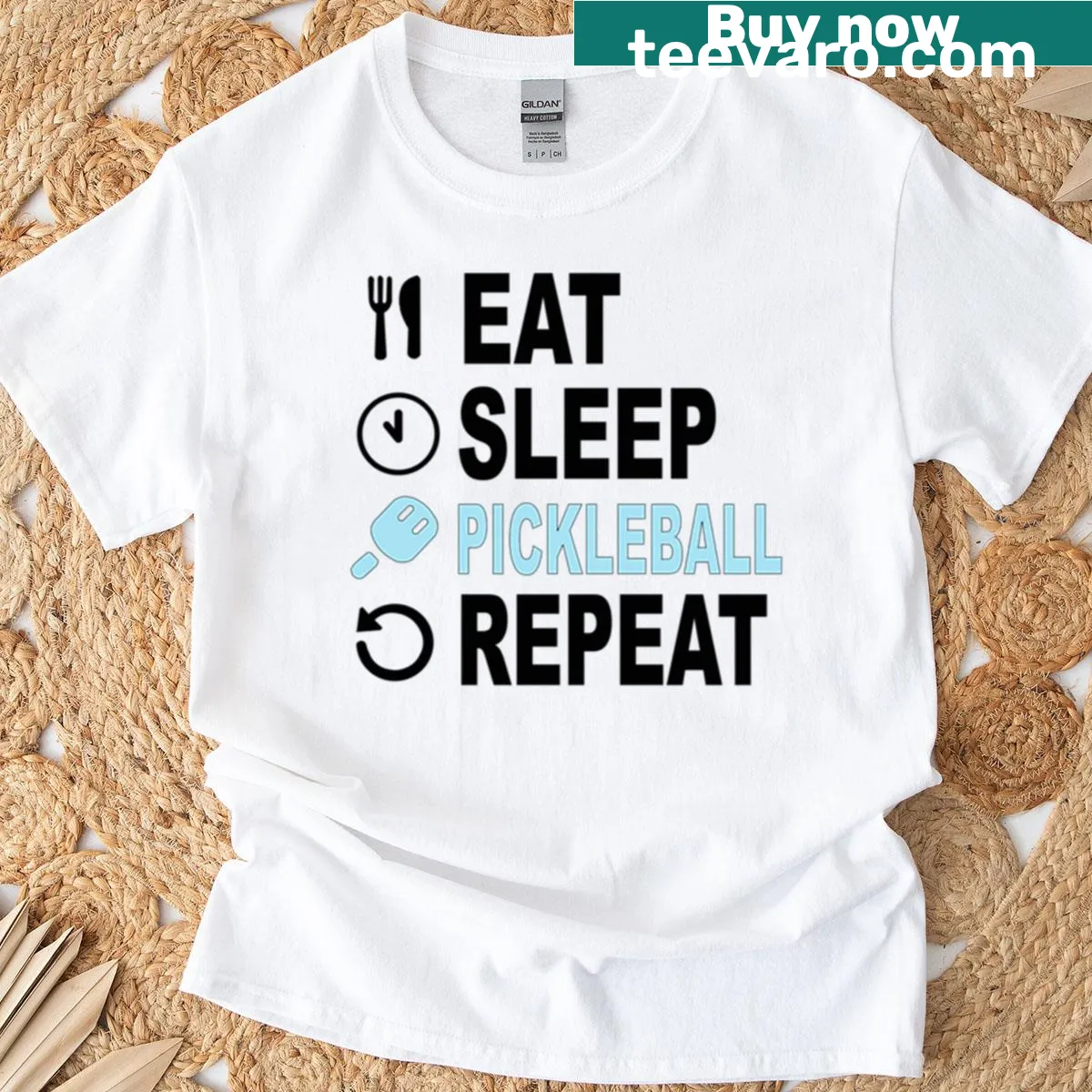 T-shirt with a funny pickleball paddle design for fans and players — on a men's t-shirt