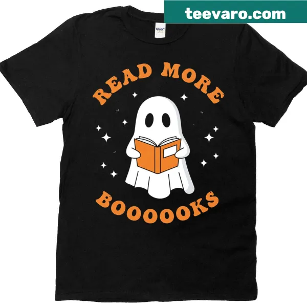 Cute ghost Halloween shirt with playful reading phrase.
