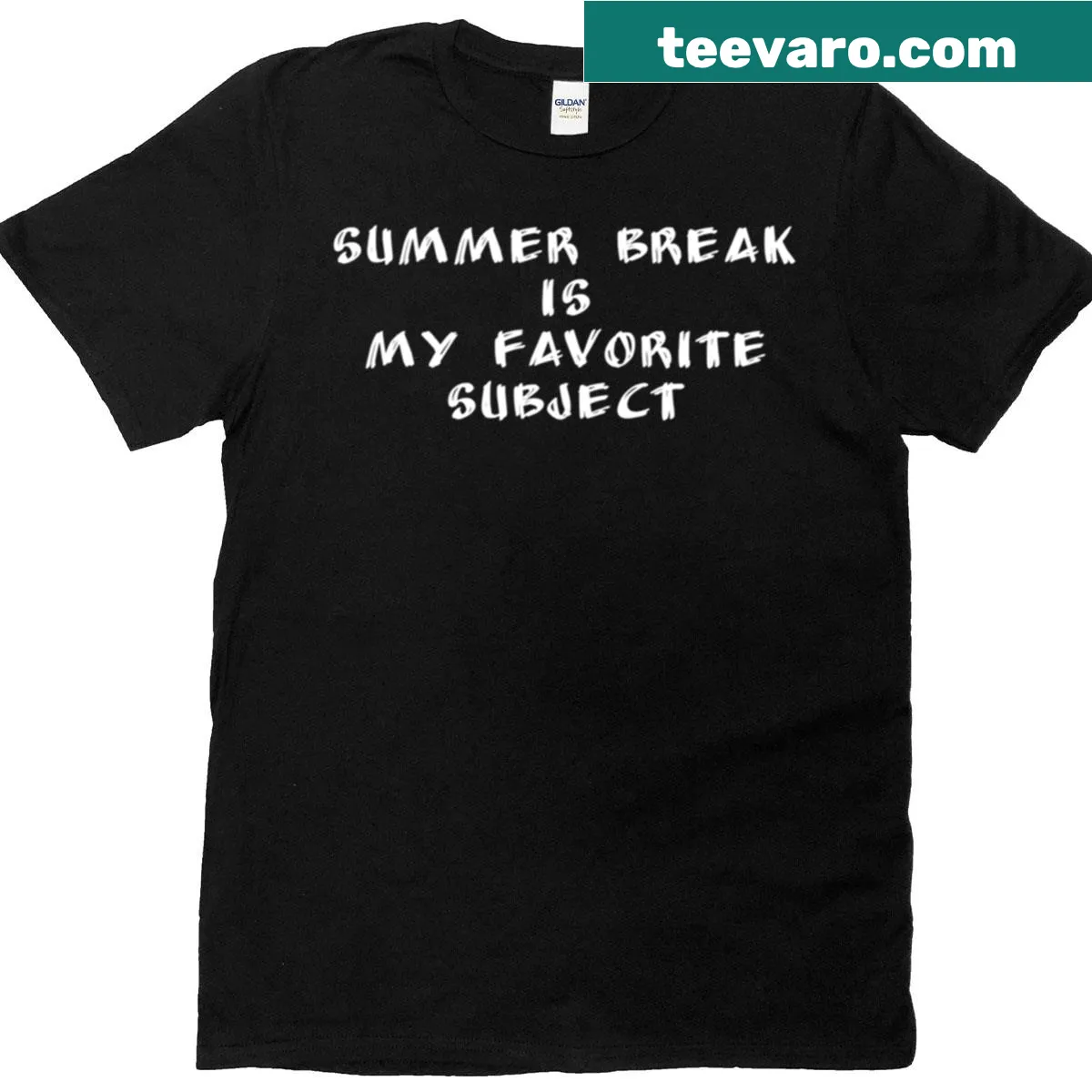 Oversized T-shirt for teachers featuring a funny back-to-school print — on a men's t-shirt