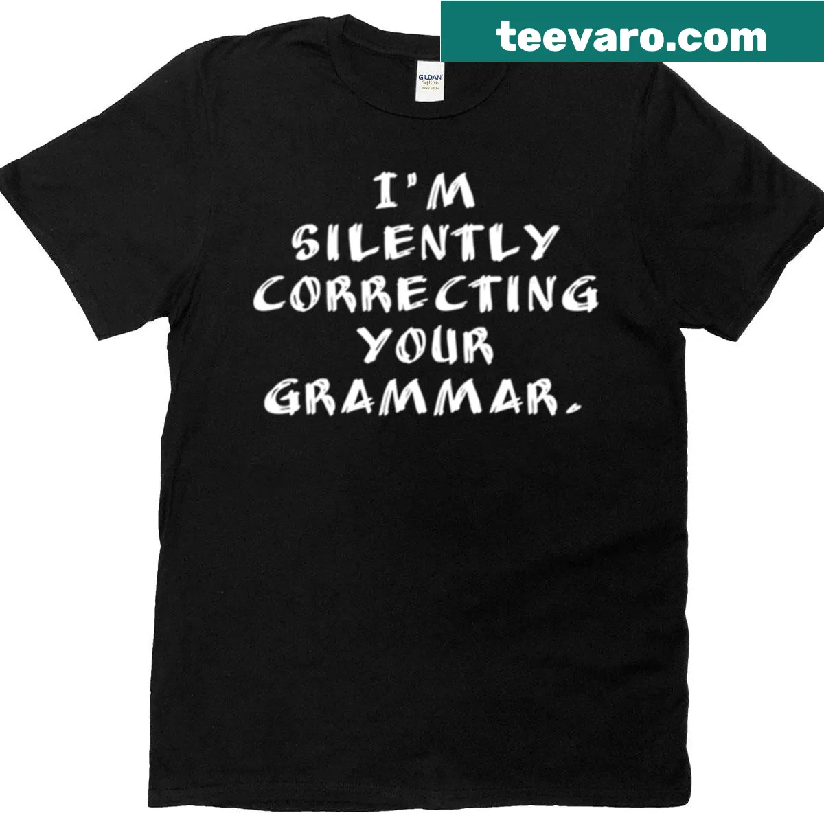 Funny oversized teacher t-shirt with sarcastic saying — on a men's t-shirt