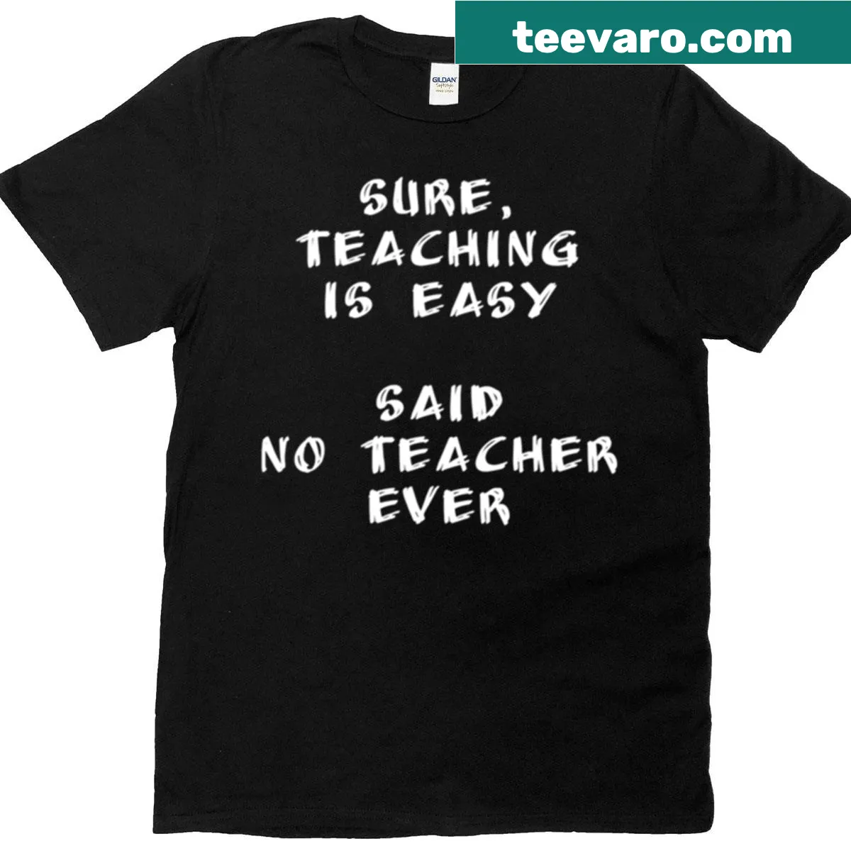 Funny teacher T-shirt with witty quote for back to school — on a men's t-shirt
