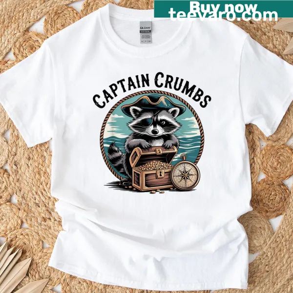Whimsical treasure design on a nautical-themed T-shirt