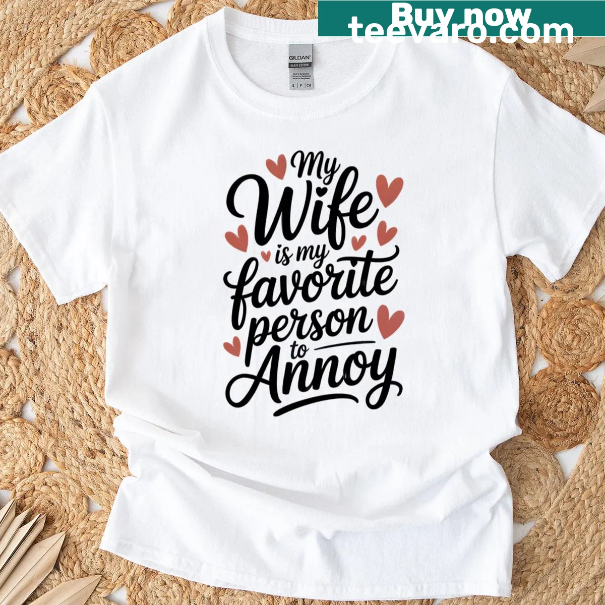 Romantic typography anniversary gift t-shirt for wives — on a men's t-shirt