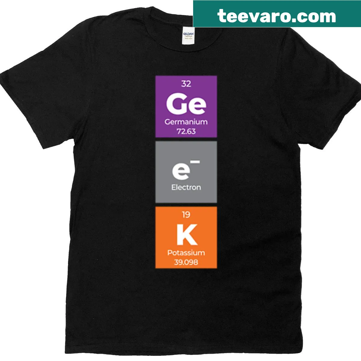 Funny periodic table design on a science-themed shirt — on a men's t-shirt